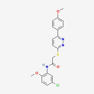 molecular formula C20H18ClN3O3S B3408343 N-(5-chloro-2-methoxyphenyl)-2-((6-(4-methoxyphenyl)pyridazin-3-yl)thio)acetamide CAS No. 872688-92-1