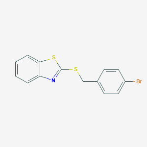 molecular formula C14H10BrNS2 B340835 2-[(4-Bromobenzyl)sulfanyl]-1,3-benzothiazole 