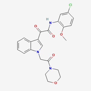 molecular formula C23H22ClN3O5 B3408352 N-(5-chloro-2-methoxyphenyl)-2-(1-(2-morpholino-2-oxoethyl)-1H-indol-3-yl)-2-oxoacetamide CAS No. 872857-57-3