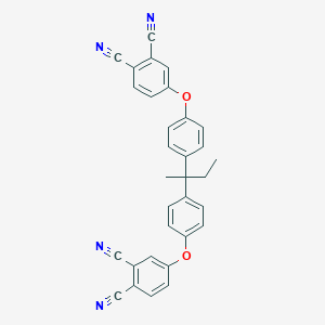 molecular formula C32H22N4O2 B340837 4-(4-{1-[4-(3,4-Dicyanophenoxy)phenyl]-1-methylpropyl}phenoxy)phthalonitrile 