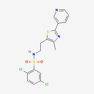 2,5-dichloro-N-{2-[4-methyl-2-(pyridin-3-yl)-1,3-thiazol-5-yl]ethyl}benzene-1-sulfonamide