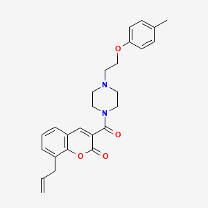 molecular formula C26H28N2O4 B3408379 8-allyl-3-(4-(2-(p-tolyloxy)ethyl)piperazine-1-carbonyl)-2H-chromen-2-one CAS No. 873577-94-7