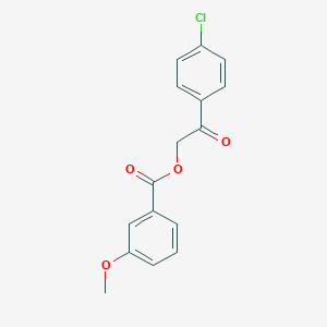 molecular formula C16H13ClO4 B340840 2-(4-Chlorophenyl)-2-oxoethyl 3-methoxybenzoate 