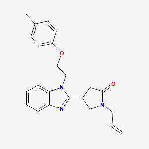molecular formula C23H25N3O2 B3408411 1-allyl-4-(1-(2-(p-tolyloxy)ethyl)-1H-benzo[d]imidazol-2-yl)pyrrolidin-2-one CAS No. 876887-65-9