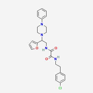 molecular formula C26H29ClN4O3 B3408422 N1-(4-chlorophenethyl)-N2-(2-(furan-2-yl)-2-(4-phenylpiperazin-1-yl)ethyl)oxalamide CAS No. 877631-48-6