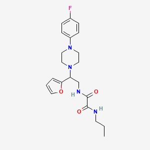 molecular formula C21H27FN4O3 B3408429 N1-(2-(4-(4-fluorophenyl)piperazin-1-yl)-2-(furan-2-yl)ethyl)-N2-propyloxalamide CAS No. 877632-08-1