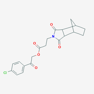 molecular formula C20H20ClNO5 B340844 2-(4-chlorophenyl)-2-oxoethyl 3-(1,3-dioxooctahydro-2H-4,7-methanoisoindol-2-yl)propanoate 