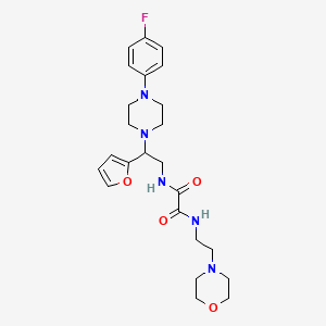 molecular formula C24H32FN5O4 B3408441 N1-(2-(4-(4-fluorophenyl)piperazin-1-yl)-2-(furan-2-yl)ethyl)-N2-(2-morpholinoethyl)oxalamide CAS No. 877632-26-3