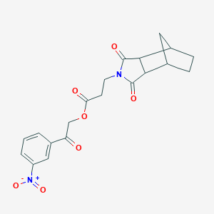 molecular formula C20H20N2O7 B340845 2-(3-nitrophenyl)-2-oxoethyl 3-(1,3-dioxooctahydro-2H-4,7-methanoisoindol-2-yl)propanoate 
