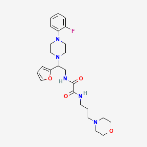 molecular formula C25H34FN5O4 B3408495 N1-(2-(4-(2-fluorophenyl)piperazin-1-yl)-2-(furan-2-yl)ethyl)-N2-(3-morpholinopropyl)oxalamide CAS No. 877632-94-5