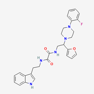 N'-{2-[4-(2-fluorophenyl)piperazin-1-yl]-2-(furan-2-yl)ethyl}-N-[2-(1H-indol-3-yl)ethyl]ethanediamide