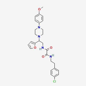 molecular formula C27H31ClN4O4 B3408539 N1-(4-chlorophenethyl)-N2-(2-(furan-2-yl)-2-(4-(4-methoxyphenyl)piperazin-1-yl)ethyl)oxalamide CAS No. 877633-86-8