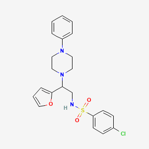 4-chloro-N-[2-(2-furyl)-2-(4-phenylpiperazin-1-yl)ethyl]benzenesulfonamide