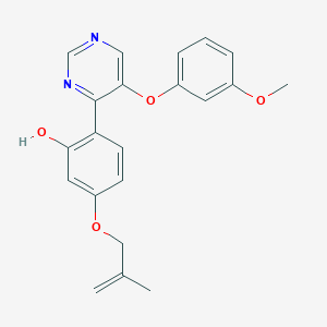 molecular formula C21H20N2O4 B3408619 2-(5-(3-Methoxyphenoxy)pyrimidin-4-yl)-5-((2-methylallyl)oxy)phenol CAS No. 877796-65-1