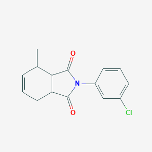 molecular formula C15H14ClNO2 B340862 2-(3-chlorophenyl)-4-methyl-3a,4,7,7a-tetrahydro-1H-isoindole-1,3(2H)-dione 