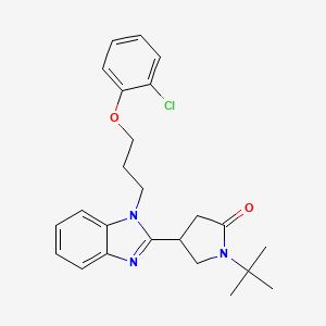 molecular formula C24H28ClN3O2 B3408647 1-(tert-butyl)-4-(1-(3-(2-chlorophenoxy)propyl)-1H-benzo[d]imidazol-2-yl)pyrrolidin-2-one CAS No. 878694-50-9