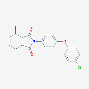 molecular formula C21H18ClNO3 B340865 2-[4-(4-chlorophenoxy)phenyl]-4-methyl-3a,4,7,7a-tetrahydro-1H-isoindole-1,3(2H)-dione 