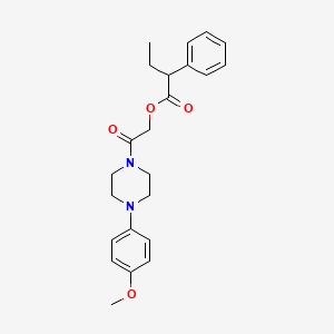 molecular formula C23H28N2O4 B3408672 2-[4-(4-Methoxyphenyl)piperazin-1-YL]-2-oxoethyl 2-phenylbutanoate CAS No. 879139-93-2