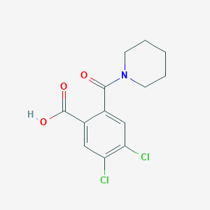 molecular formula C13H13Cl2NO3 B340869 4,5-Dichloro-2-(piperidin-1-ylcarbonyl)benzoic acid 