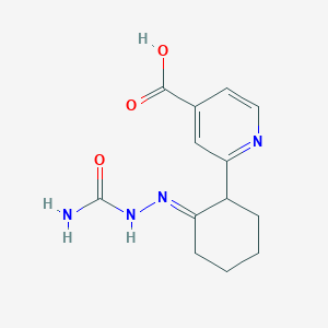 (E)-2-(2-(2-carbamoylhydrazono)cyclohexyl)isonicotinic acid