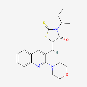 (Z)-3-(sec-butyl)-5-((2-morpholinoquinolin-3-yl)methylene)-2-thioxothiazolidin-4-one