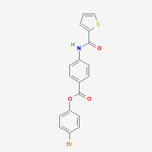 molecular formula C18H12BrNO3S B340877 4-Bromophenyl 4-[(2-thienylcarbonyl)amino]benzoate 