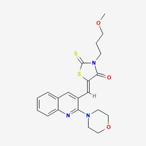 (Z)-3-(3-methoxypropyl)-5-((2-morpholinoquinolin-3-yl)methylene)-2-thioxothiazolidin-4-one