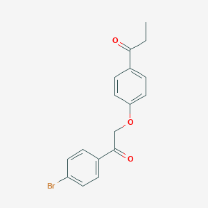 molecular formula C17H15BrO3 B340879 1-{4-[2-(4-Bromophenyl)-2-oxoethoxy]phenyl}-1-propanone 