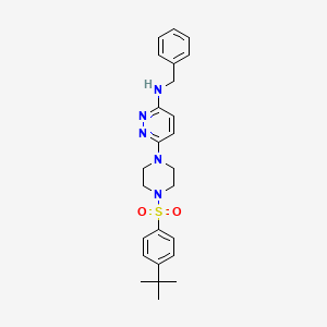 N-benzyl-6-[4-(4-tert-butylbenzenesulfonyl)piperazin-1-yl]pyridazin-3-amine