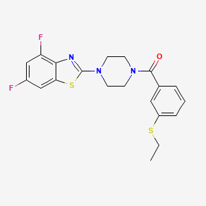(4-(4,6-Difluorobenzo[d]thiazol-2-yl)piperazin-1-yl)(3-(ethylthio)phenyl)methanone