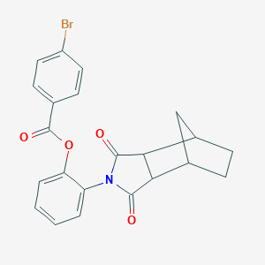 molecular formula C22H18BrNO4 B340884 2-(1,3-dioxooctahydro-2H-4,7-methanoisoindol-2-yl)phenyl 4-bromobenzoate 