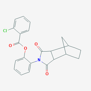 molecular formula C22H18ClNO4 B340887 2-(1,3-dioxooctahydro-2H-4,7-methanoisoindol-2-yl)phenyl 2-chlorobenzoate 