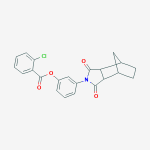 molecular formula C22H18ClNO4 B340888 3-(1,3-dioxooctahydro-2H-4,7-methanoisoindol-2-yl)phenyl 2-chlorobenzoate CAS No. 6382-31-6
