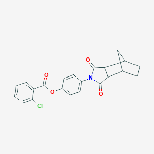 molecular formula C22H18ClNO4 B340889 4-(1,3-dioxooctahydro-2H-4,7-methanoisoindol-2-yl)phenyl 2-chlorobenzoate 