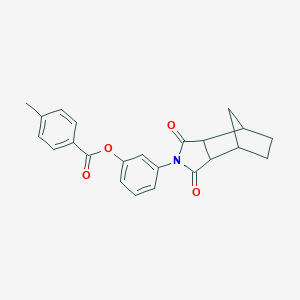 molecular formula C23H21NO4 B340891 3-(1,3-dioxooctahydro-2H-4,7-methanoisoindol-2-yl)phenyl 4-methylbenzoate 