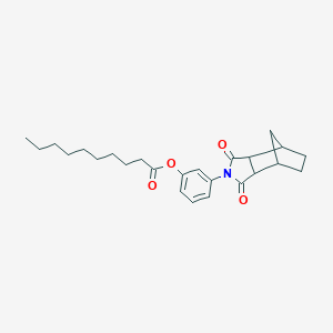 molecular formula C25H33NO4 B340893 3-(1,3-dioxooctahydro-2H-4,7-methanoisoindol-2-yl)phenyl decanoate 