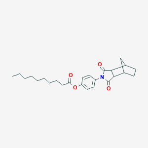 molecular formula C25H33NO4 B340894 4-(1,3-dioxooctahydro-2H-4,7-methanoisoindol-2-yl)phenyl decanoate 