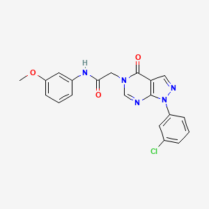 molecular formula C20H16ClN5O3 B3408947 2-(1-(3-chlorophenyl)-4-oxo-1H-pyrazolo[3,4-d]pyrimidin-5(4H)-yl)-N-(3-methoxyphenyl)acetamide CAS No. 887457-97-8