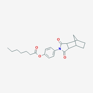molecular formula C22H27NO4 B340896 4-(1,3-dioxooctahydro-2H-4,7-methanoisoindol-2-yl)phenyl heptanoate 