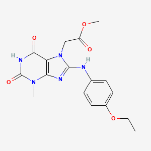 molecular formula C17H19N5O5 B3408980 methyl 2-(8-((4-ethoxyphenyl)amino)-3-methyl-2,6-dioxo-2,3-dihydro-1H-purin-7(6H)-yl)acetate CAS No. 887888-71-3