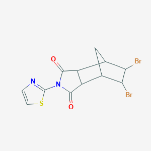 molecular formula C12H10Br2N2O2S B340900 5,6-dibromo-2-(1,3-thiazol-2-yl)hexahydro-1H-4,7-methanoisoindole-1,3(2H)-dione 