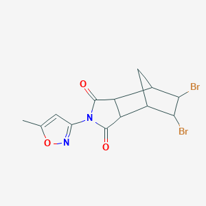 molecular formula C13H12Br2N2O3 B340903 5,6-dibromo-2-(5-methylisoxazol-3-yl)hexahydro-1H-4,7-methanoisoindole-1,3-dione 