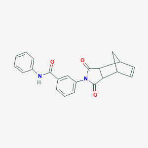 molecular formula C22H18N2O3 B340908 3-(1,3-dioxo-1,3,3a,4,7,7a-hexahydro-2H-4,7-methanoisoindol-2-yl)-N-phenylbenzamide 