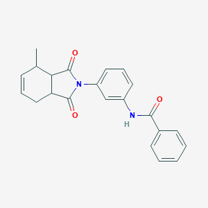 molecular formula C22H20N2O3 B340911 N-[3-(4-methyl-1,3-dioxo-1,3,3a,4,7,7a-hexahydro-2H-isoindol-2-yl)phenyl]benzamide 