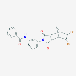 molecular formula C22H18Br2N2O3 B340912 N-[3-(5,6-dibromo-1,3-dioxooctahydro-2H-4,7-methanoisoindol-2-yl)phenyl]benzamide 
