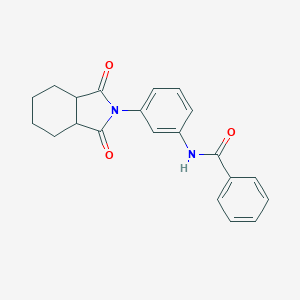 molecular formula C21H20N2O3 B340913 N-[3-(1,3-dioxooctahydro-2H-isoindol-2-yl)phenyl]benzamide 