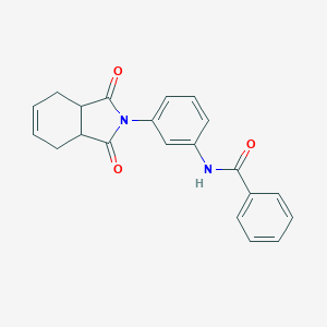 molecular formula C21H18N2O3 B340914 N-[3-(1,3-dioxo-1,3,3a,4,7,7a-hexahydro-2H-isoindol-2-yl)phenyl]benzamide 