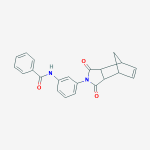 molecular formula C22H18N2O3 B340915 N-[3-(1,3-dioxo-1,3,3a,4,7,7a-hexahydro-2H-4,7-methanoisoindol-2-yl)phenyl]benzamide 