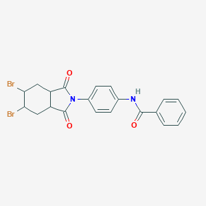 molecular formula C21H18Br2N2O3 B340916 N-[4-(5,6-dibromo-1,3-dioxooctahydro-2H-isoindol-2-yl)phenyl]benzamide 