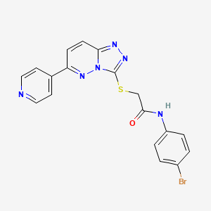 molecular formula C18H13BrN6OS B3409161 N-(4-bromophenyl)-2-((6-(pyridin-4-yl)-[1,2,4]triazolo[4,3-b]pyridazin-3-yl)thio)acetamide CAS No. 891110-75-1